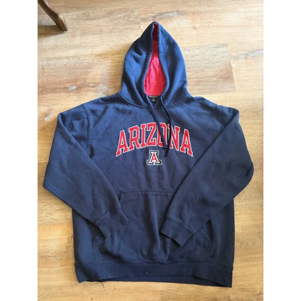 Vintage 90s Champion University of Arizona Navy Collegiate Hoodie